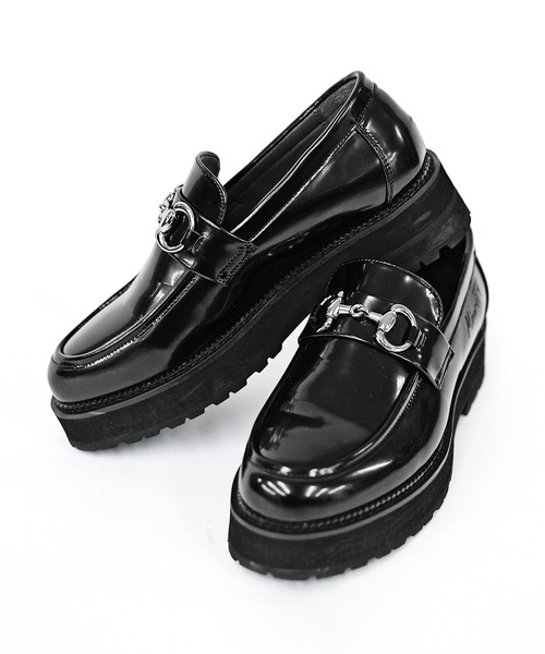 MinoriTY(マイノリティ)の「【MinoriTY】シンセティックガラスPUレザービットローファー シューズ メンズ(ローファー・メンズ・ブラック・S/M/L)」の9枚目の写真