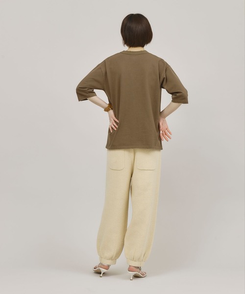 Curensology（カレンソロジー）の「Curensology(カレンソロジー)/ブークレニットパンツ（その他パンツ・レディース・ネイビー/オフホワイト・FREE）」の15枚目の写真