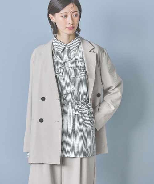 LAKOLE(ラコレ)の「ストライプフリルシャツ / 292594(シャツ/ブラウス・レディース・イエロー/グレー/ピンク/サックスブルー・LARGE/MEDIUM)」の16枚目の写真