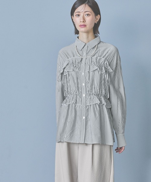 セール】ストライプフリルシャツ / 292594（シャツ/ブラウス）｜LAKOLE