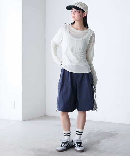 forksy.(フォルクシー)の「【forksy.】バギーカーゴ ボリューム ショートパンツ(カーゴパンツ・レディース・ベージュ/オフホワイト/ブラック/カーキ/ネイビー/モカ・FREE)」の22枚目の写真