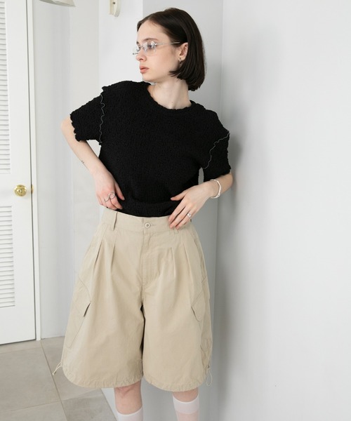 大人女性の セール】【forksy.】バギーカーゴ ボリューム ショートパンツ パンツ