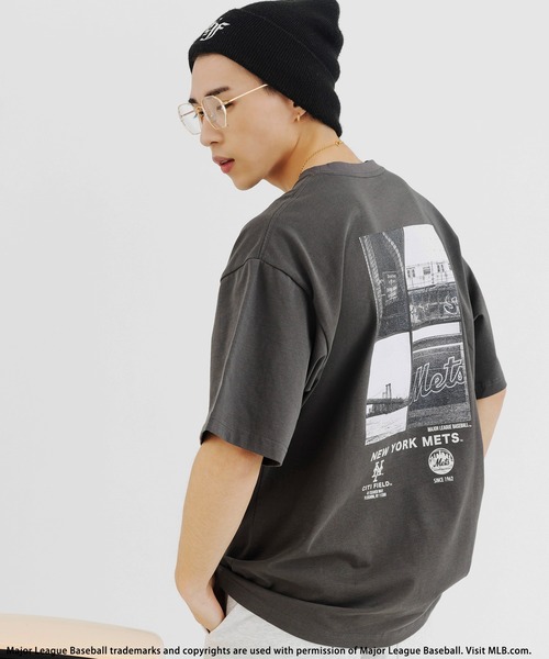 BACK TO THE FIELD(バック トゥー ザ フィールド)の「【平野莉玖コラボ】【MLB】photoTシャツ(Tシャツ/カットソー・レディース・ピンク/ホワイト/ブラック・FREE)」の4枚目の写真