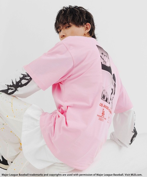 平野莉玖コラボ】【MLB】photoTシャツ BACK TO THE FIELD