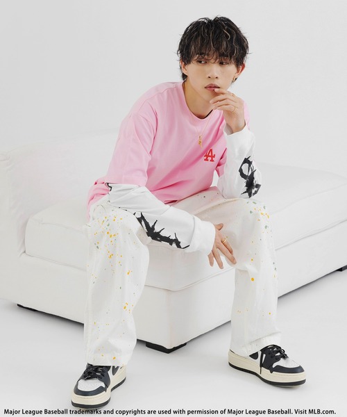 平野莉玖コラボ】【MLB】photoTシャツ BACK TO THE FIELD