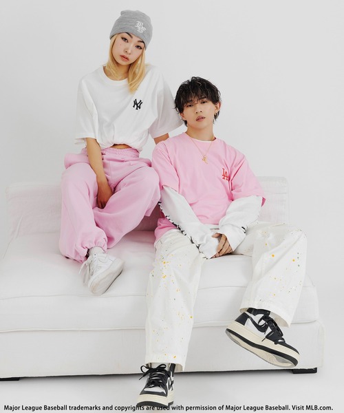 BACK TO THE FIELD(バック トゥー ザ フィールド)の「【平野莉玖コラボ】【MLB】photoTシャツ(Tシャツ/カットソー・レディース・ピンク/ホワイト/ブラック・FREE)」の21枚目の写真