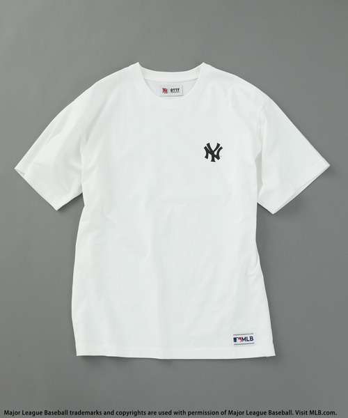 tシャツ 「平野莉玖コラボ」「MLB」photoTシャツ レディース メンズ BACK TO THE FIELD tシャツ 「平野莉玖コラボ」「MLB」photoT