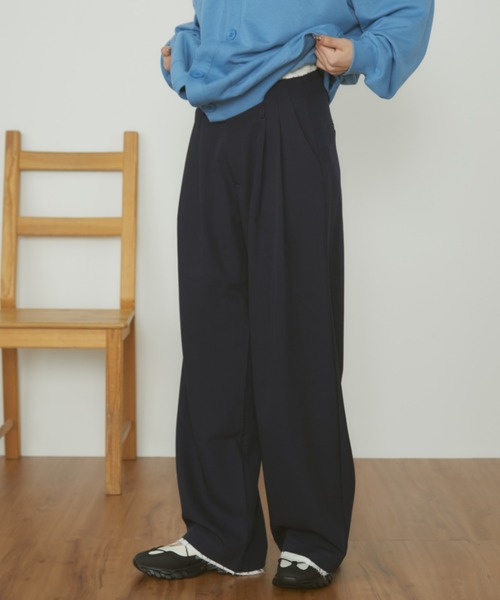 MERLOT(メルロー)の「ダブルウエストカットオフイージースラックス(スラックス・レディース・チャコールグレー/ブラック/ネイビー・FREE)」の3枚目の写真