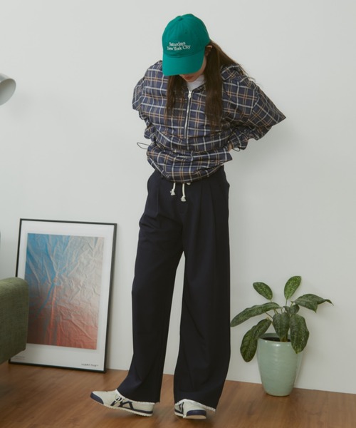 MERLOT(メルロー)の「ダブルウエストカットオフイージースラックス(スラックス・レディース・チャコールグレー/ブラック/ネイビー・FREE)」の6枚目の写真