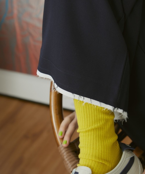 MERLOT(メルロー)の「ダブルウエストカットオフイージースラックス(スラックス・レディース・チャコールグレー/ブラック/ネイビー・FREE)」の11枚目の写真