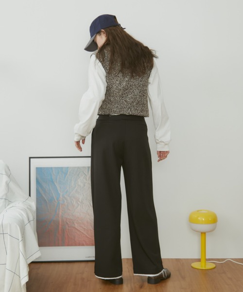 MERLOT(メルロー)の「ダブルウエストカットオフイージースラックス(スラックス・レディース・チャコールグレー/ブラック/ネイビー・FREE)」の16枚目の写真