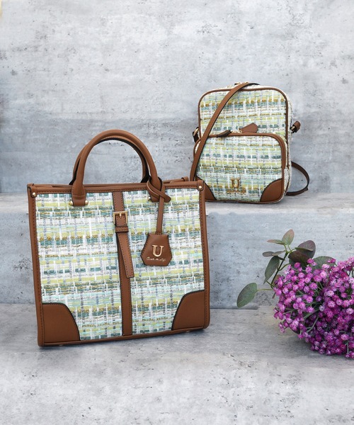 U（ユー）の「ムルティ ポッシュ ツイードショルダーバッグ（ショルダーバッグ・レディース・アイボリー/ピンク系その他/ゴールド系その他・FREE）」の5枚目の写真