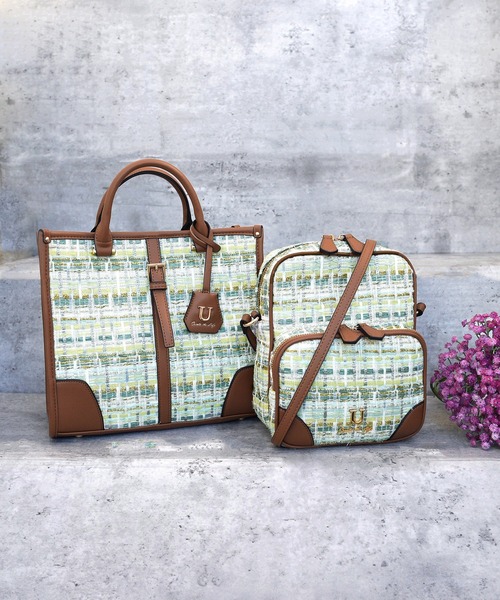 U（ユー）の「ムルティ ポッシュ ツイードショルダーバッグ（ショルダーバッグ・レディース・アイボリー/ピンク系その他/ゴールド系その他・FREE）」の6枚目の写真