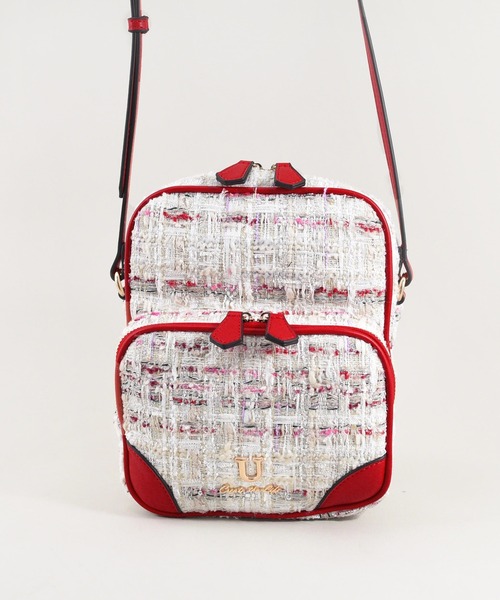 U（ユー）の「ムルティ ポッシュ ツイードショルダーバッグ（ショルダーバッグ・レディース・アイボリー/ピンク系その他/ゴールド系その他・FREE）」の8枚目の写真