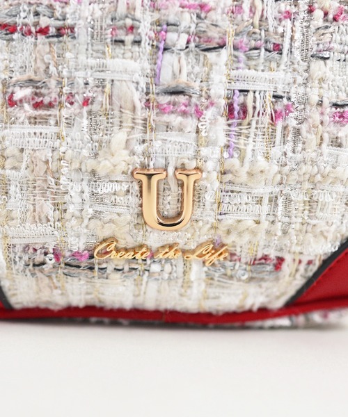 U（ユー）の「ムルティ ポッシュ ツイードショルダーバッグ（ショルダーバッグ・レディース・アイボリー/ピンク系その他/ゴールド系その他・FREE）」の12枚目の写真