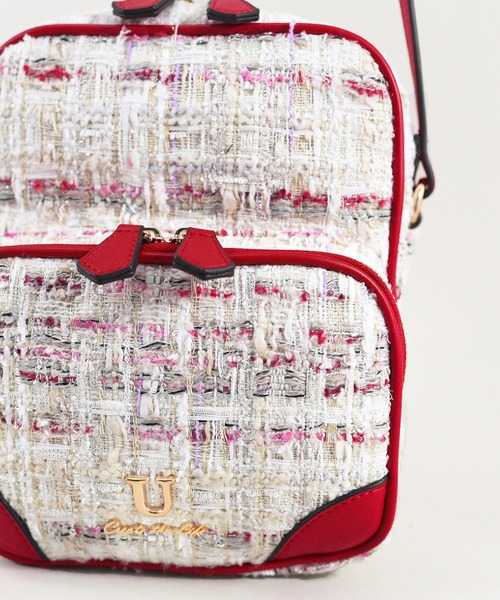 U（ユー）の「ムルティ ポッシュ ツイードショルダーバッグ（ショルダーバッグ・レディース・アイボリー/ピンク系その他/ゴールド系その他・FREE）」の10枚目の写真
