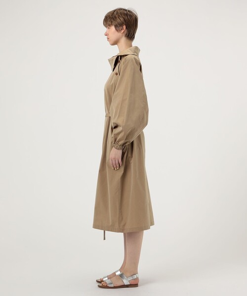 HAVERSACK（ハバーザック）の「HAVERSACK コットンサテンドレス（ワンピース・レディース・ベージュ・1）」の3枚目の写真