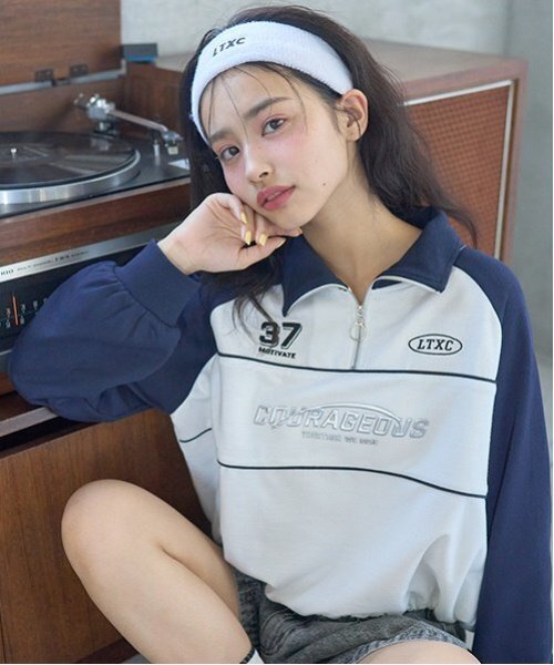 セール】【LTXC】ハーフジッププルオーバー（スウェット）｜LOVETOXIC