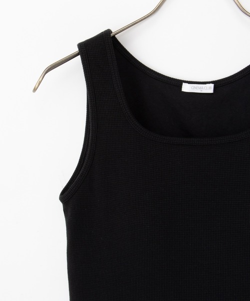 Honeys（ハニーズ）の「【ＵＶカット・吸水速乾】カップ付スクエアタンクトップ（タンクトップ・レディース・モカ/サックスブルー/ブラック/オフホワイト/ベージュ系その他・L/LL/M/S）」の14枚目の写真