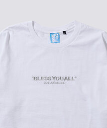 【WEB限定/2サイズ】BLESS YOUピグメント刺繍ロンTEE