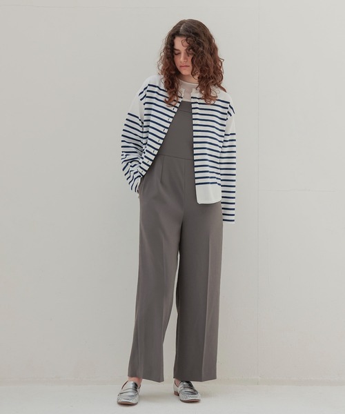 DRESSLAVE(ドレスレイブ)の「uca / cool touch stripe cardigan(クールタッチボーダー柄カーディガン)(カーディガン/ボレロ・レディース・ホワイト/ブラック・38)」の7枚目の写真