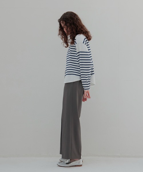 DRESSLAVE(ドレスレイブ)の「uca / cool touch stripe cardigan(クールタッチボーダー柄カーディガン)(カーディガン/ボレロ・レディース・ホワイト/ブラック・38)」の8枚目の写真