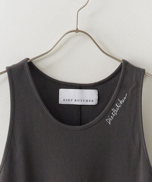 DIET BUTCHER（ダイエットブッチャー）の「DIET BUTCHER/ダイエットブッチャー tanktop(logo prit) タンクトップ（タンクトップ・メンズ・ブラック・1）」の3枚目の写真