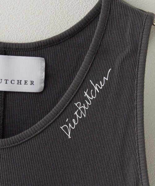 DIET BUTCHER（ダイエットブッチャー）の「DIET BUTCHER/ダイエットブッチャー tanktop(logo prit) タンクトップ（タンクトップ・メンズ・ブラック・1）」の6枚目の写真