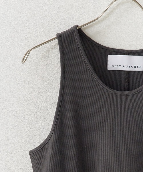 DIET BUTCHER（ダイエットブッチャー）の「DIET BUTCHER/ダイエットブッチャー tanktop(logo prit) タンクトップ（タンクトップ・メンズ・ブラック・1）」の4枚目の写真