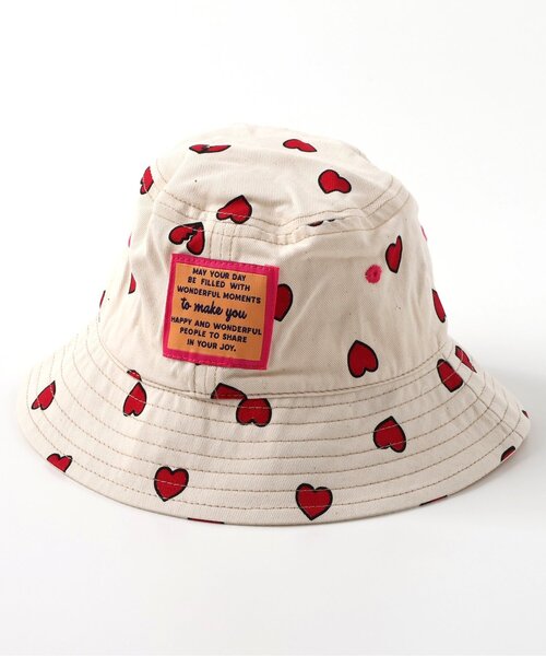 BREEZE（ブリーズ）の「【Bpop】総柄ベビーアウトドアハット（ハット・キッズ・アイボリー/ブルー・46/48）」の2枚目の写真