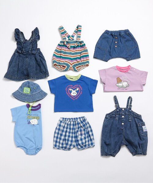 BREEZE（ブリーズ）の「【Bpop】総柄ベビーアウトドアハット（ハット・キッズ・アイボリー/ブルー・46/48）」の8枚目の写真