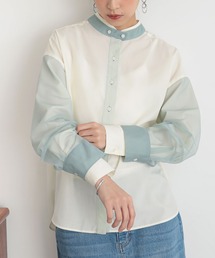 n'OrLABEL | 『チュールレイヤードブラウス』(シャツ/ブラウス)