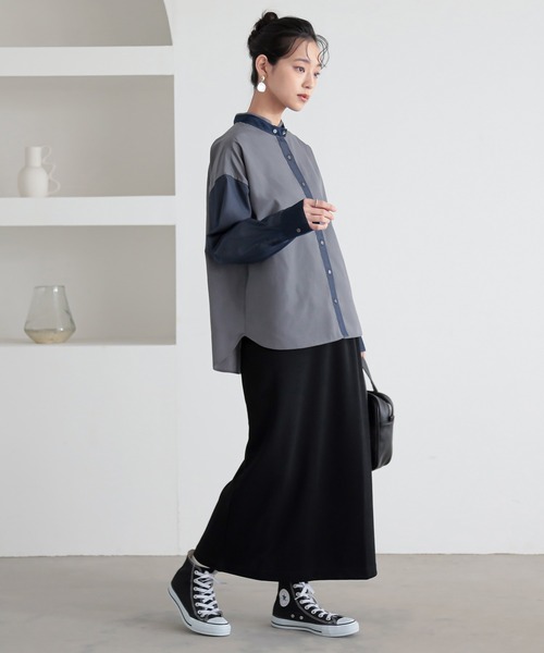 n'OrLABEL（ノアールレーベル）の「『チュールレイヤードブラウス』（シャツ/ブラウス・レディース・グレー/ライトグリーン/ネイビー・2/1）」の9枚目の写真