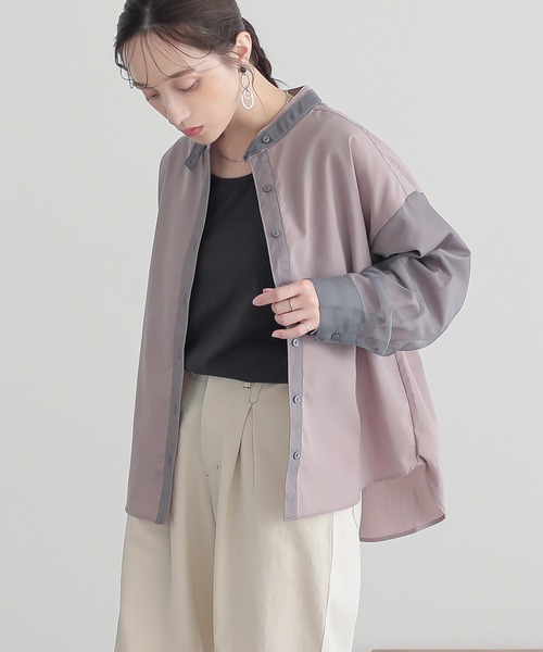 n'OrLABEL（ノアールレーベル）の「『チュールレイヤードブラウス』（シャツ/ブラウス・レディース・グレー/ライトグリーン/ネイビー・2/1）」の15枚目の写真