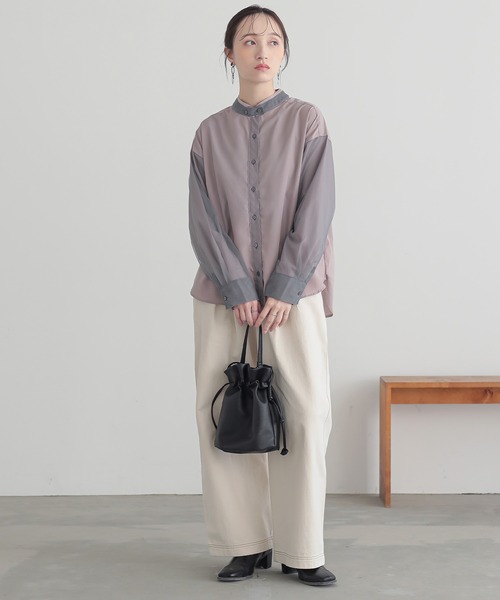 n'OrLABEL（ノアールレーベル）の「『チュールレイヤードブラウス』（シャツ/ブラウス・レディース・グレー/ライトグリーン/ネイビー・2/1）」の17枚目の写真