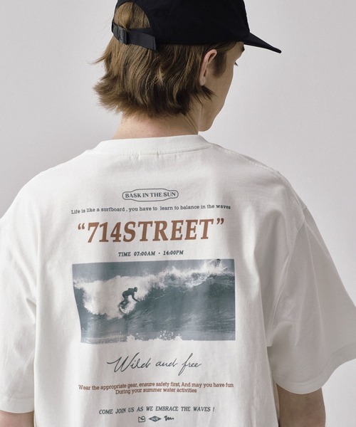 サナ⑤ＬＬアイボリーパール使いロゴデザインＴシャツカットソー　夏 ムラサキスポーツ限定】What it isNt ART BY MARKGONZALES