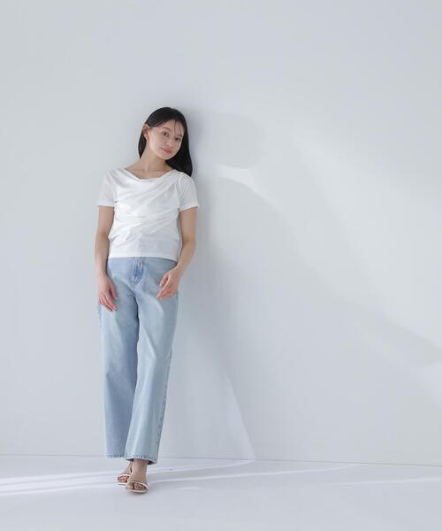 NATURAL BEAUTY BASIC(ナチュラルビューティーベーシック)の「◇ドレープデザイントップス(Tシャツ/カットソー・レディース・ブラウン/ブラック/オフホワイト・FREE)」の15枚目の写真