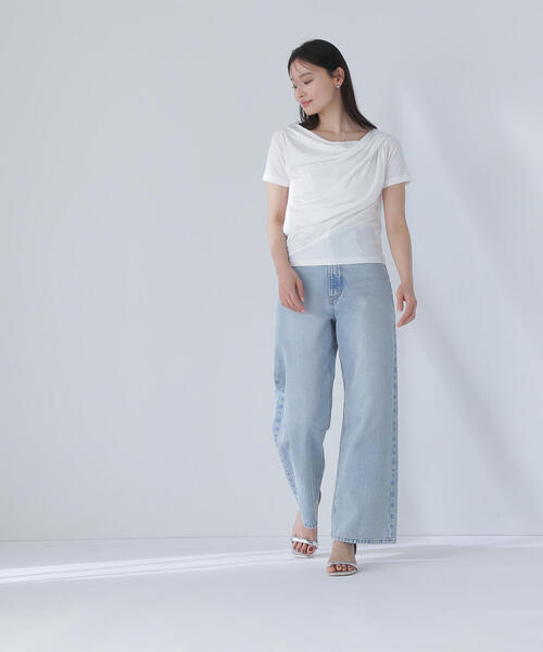 NATURAL BEAUTY BASIC（ナチュラルビューティーベーシック）の「◇ドレープデザイントップス（Tシャツ/カットソー・レディース・ブラウン/ブラック/オフホワイト・FREE）」の19枚目の写真