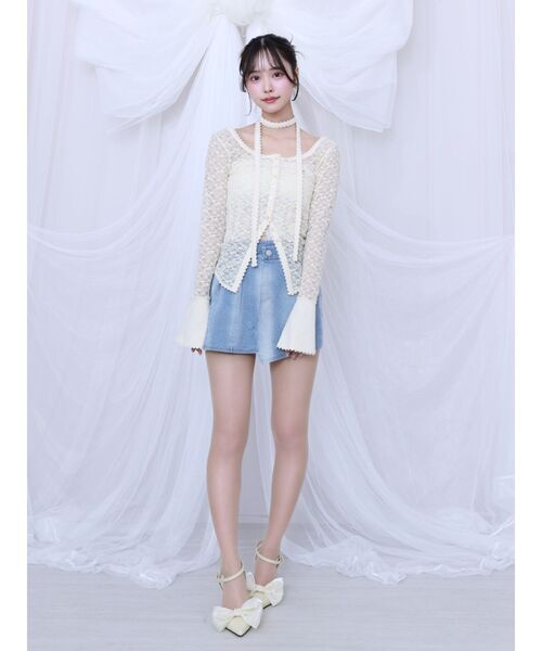 EATME(イートミー)の「アシンメトリープリーツミニデニムスカート(デニムスカート・レディース・ブラック/ライトブルー・SMALL/MEDIUM)」の21枚目の写真