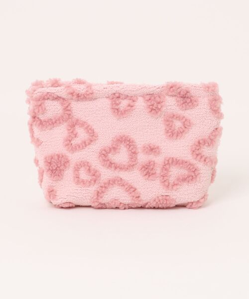 なな♡ 韓国 直輸入 ヌビ ポーチ ホワイト×赤ハート 韓国ヌビ お花と蝶