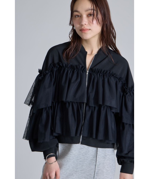 チュールフリルブルゾン（シャツ/ブラウス）｜&. NOSTALGIA（アンド