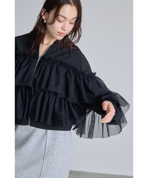 チュールフリルブルゾン（シャツ/ブラウス）｜&. NOSTALGIA（アンド