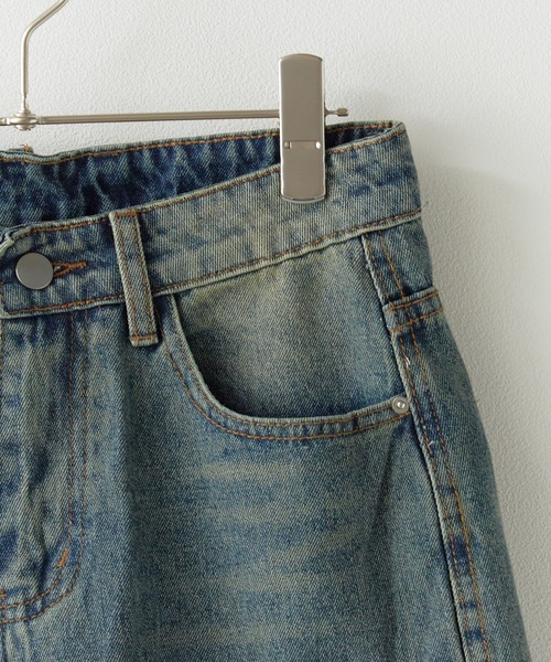 ROOPTOKYO(ループトウキョウ)の「ヴィンテージ風 ダブルニー デニムハーフパンツ(デニムパンツ・レディース・ブルー・FREE)」の5枚目の写真