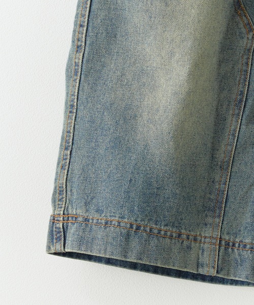 ROOPTOKYO(ループトウキョウ)の「ヴィンテージ風 ダブルニー デニムハーフパンツ(デニムパンツ・レディース・ブルー・FREE)」の7枚目の写真
