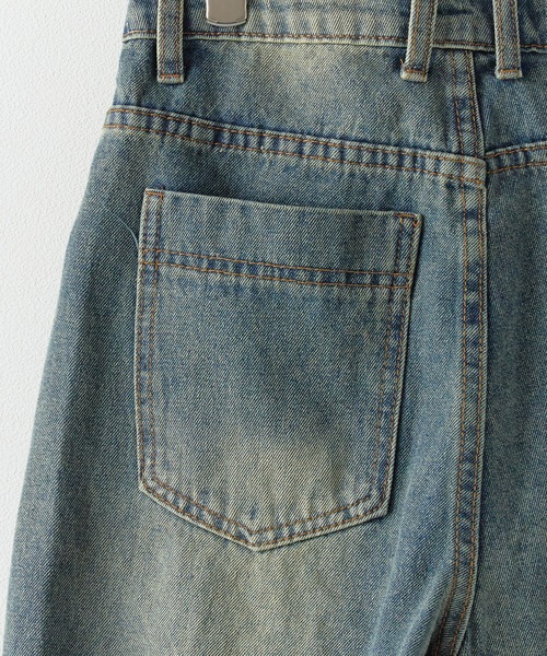 ROOPTOKYO(ループトウキョウ)の「ヴィンテージ風 ダブルニー デニムハーフパンツ(デニムパンツ・レディース・ブルー・FREE)」の8枚目の写真