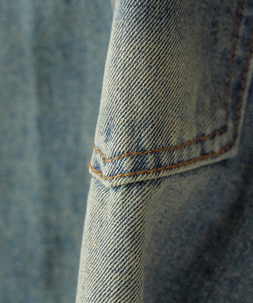ROOPTOKYO(ループトウキョウ)の「ヴィンテージ風 ダブルニー デニムハーフパンツ(デニムパンツ・レディース・ブルー・FREE)」の9枚目の写真