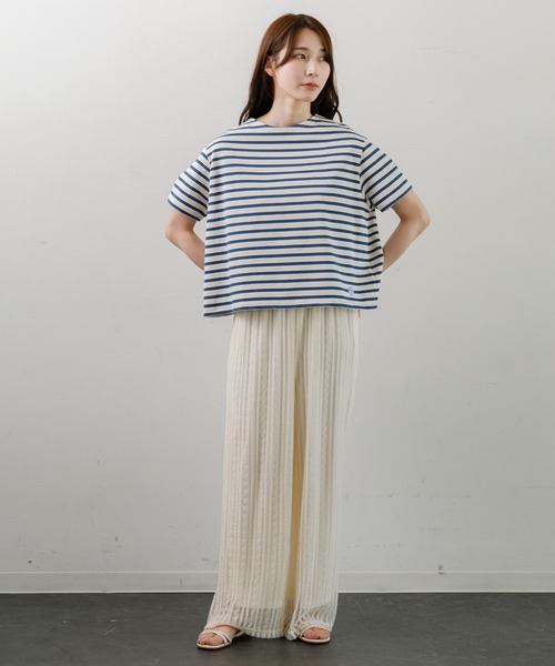 MY0864▲新品未使用▲オーシバル カットソー ボーー ORCIVAL 1 セール】ORCIVAL BOAT NECK SHORT-SLEEVE PULLOVER（Tシャツ