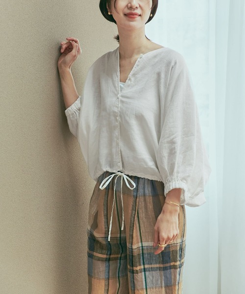 【コンビニ受取対応商品】 リネンドロストドルマンブラウス（シャツ/ブラウス）｜URBAN トップス