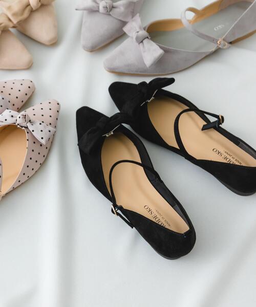 RODE SKO(ロデスコ)の「『WEB/一部店舗限定カラー』『MADE IN JAPAN』マルチWAYリボンパンプス(パンプス・レディース・ホワイト系その他/ブラック/ピンクベージュ/グレー・36/37/38)」の10枚目の写真