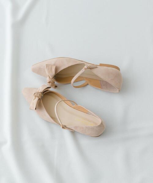 RODE SKO（ロデスコ）の「『WEB/一部店舗限定カラー』『MADE IN JAPAN』マルチWAYリボンパンプス（パンプス・レディース・ホワイト系その他/ブラック/ピンクベージュ/グレー・36/37/38）」の20枚目の写真